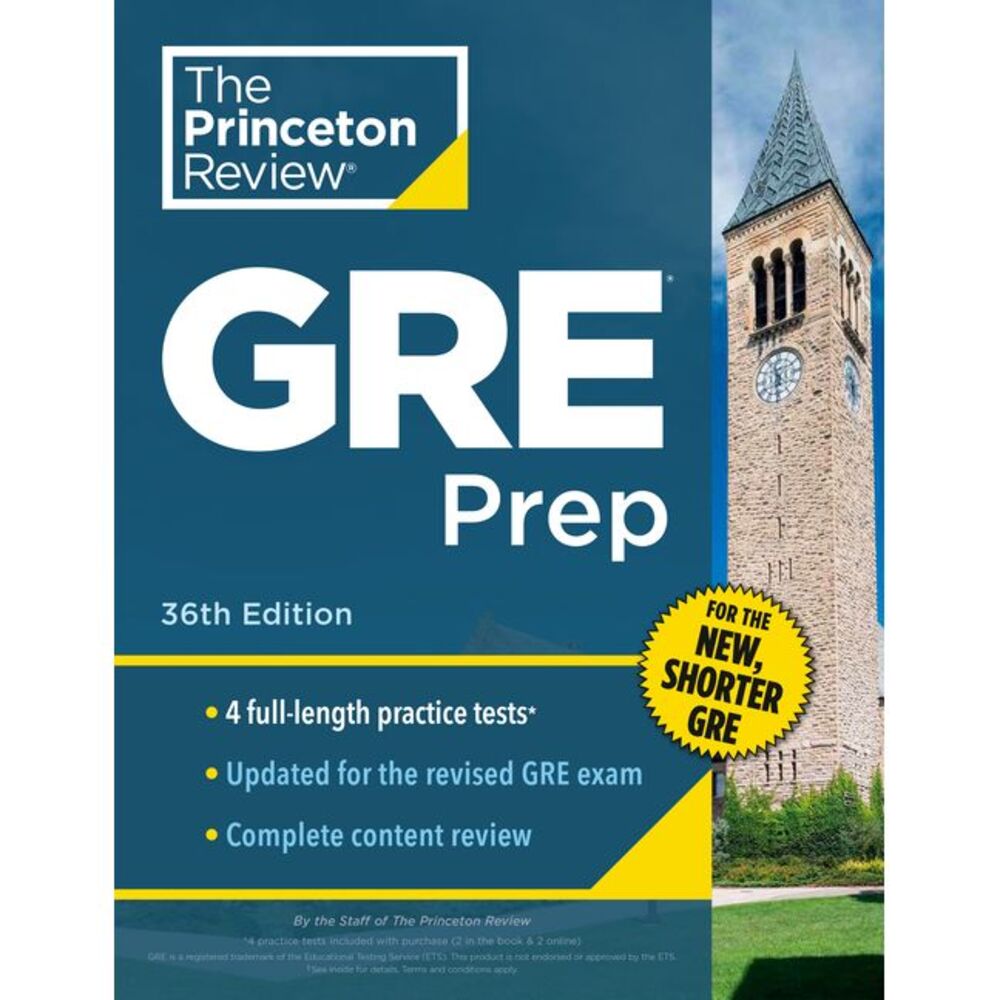 Princeton Review GRE Prep, 36th Edition: 4 Practice Tests + Review & Techniques